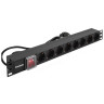 Блок розеток EXEGATE SERVERPRO PDU-19H802 AL-8S-EU1.8CU-SW EX280841RUS
