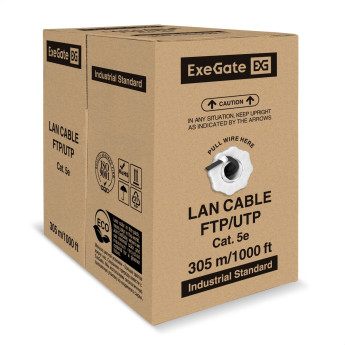 Кабель EXEGATE FUTP4-C5e-CCA-S24-OUT-PE-BK-305 FTP
