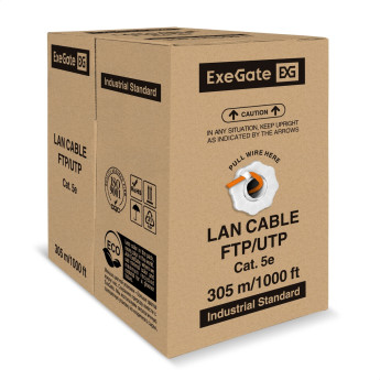 Кабель EXEGATE UTP4-C5e-CU-S24-IN-LSZH-OR-305-FLUKE UTP