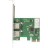 Контроллер EXEGATE EXE-319 PCI-E 2.0, 2xUSB 3.0 ext, разъем доп.питания EX283718RUS